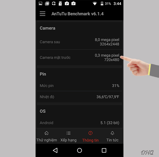 Th&ocirc;ng tin Pin OS